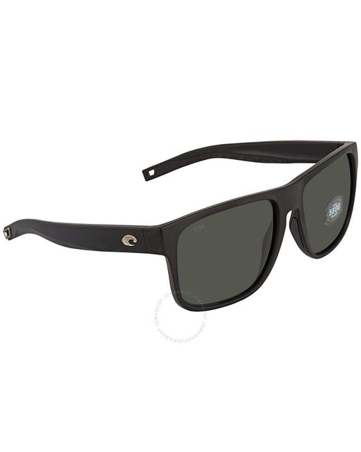 Costa Del Mar Gray Cta Del Mar Spearo Xl Grey Polarized Glass Rectangular Sunglasses for men