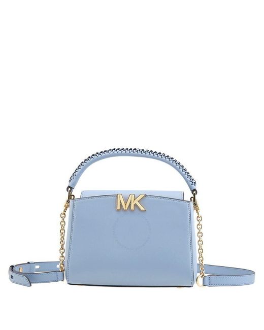 Michael Kors Blue Karlie Small Leather Crossbody Bag
