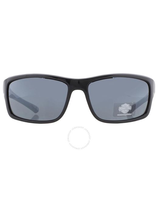 Harley Davidson Gray Smoke Mirror Wrap Sunglasses Hd0671s 01c 63 for men