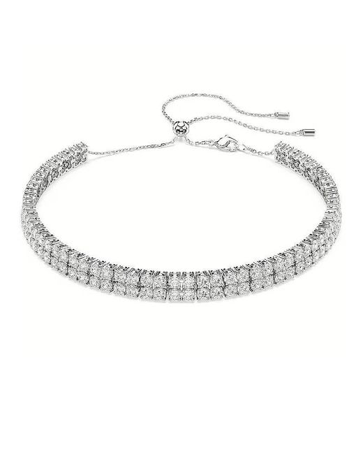 Swarovski Metallic Matrix Round-Cut Choker Necklace
