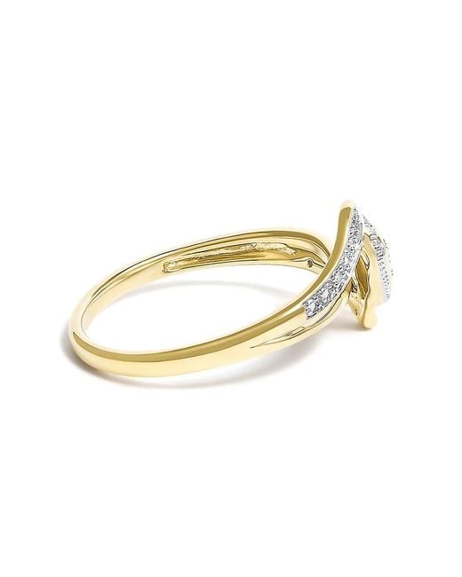 Haus of Brilliance Metallic 10K Diamond Accent Filigree Heart Promise Ring (I-J Color, I3 Clarity)