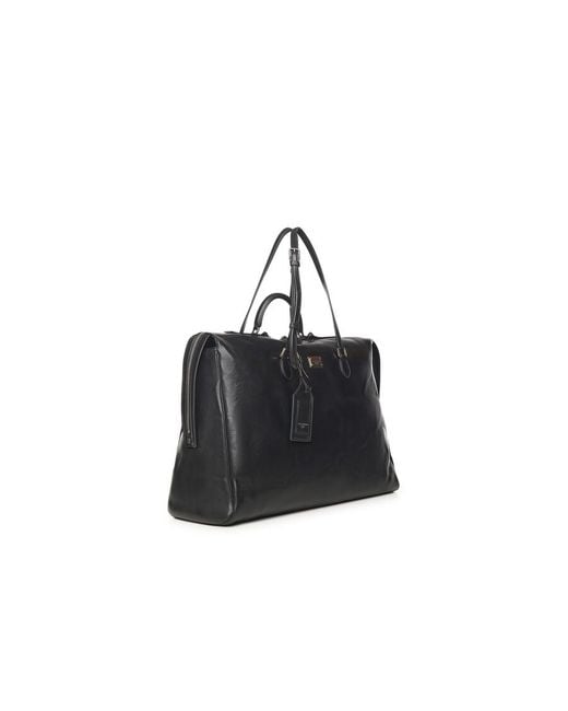 Dolce & Gabbana Black Dolce & Gabbana Vittoria Leather Bag for men