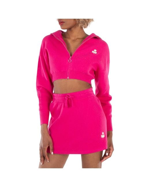 Isabel Marant Pink Oxane Zip Cropped Cardigan for men