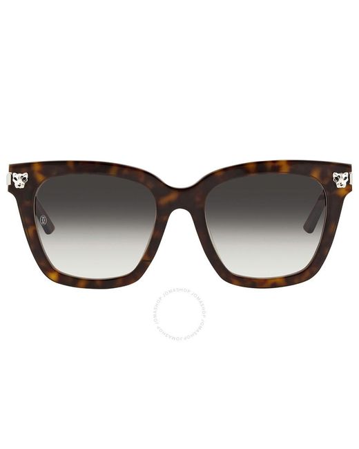 Cartier Brown Grey Gradient Cat Eye Sunglasses Ct0025sa 002