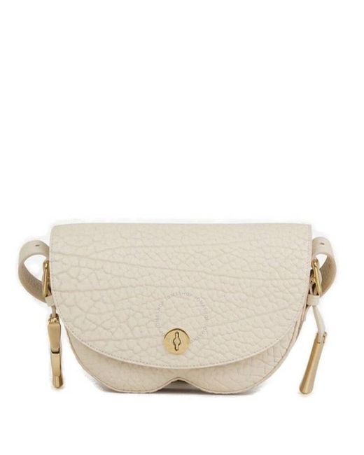 Burberry Natural Leather Chess Satchel Bag