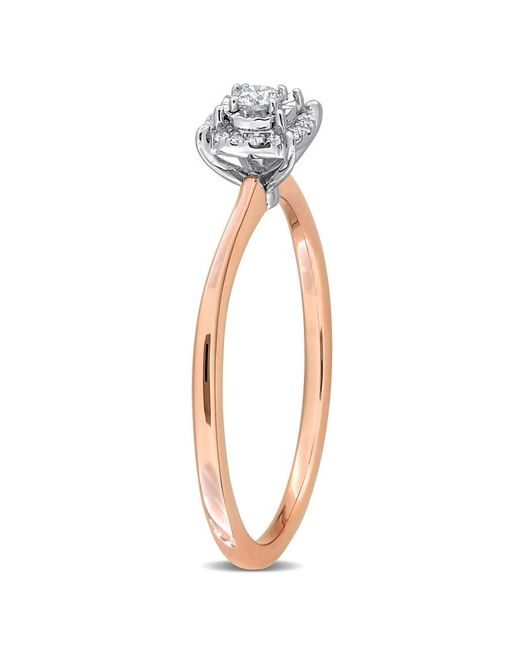 Created Forever White 1/10Ct Tw Lab-Grown Diamond Halo Ring for men