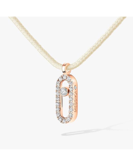 Messika Metallic Care(S) Cream Cord Pave Necklace