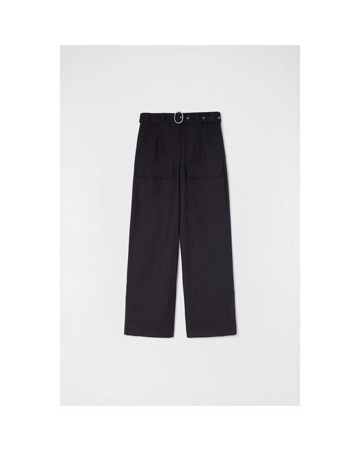 Jil Sander Blue Dark Wide Leg Trousers, Brand Size 48 Us for men