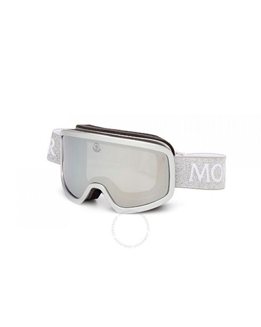 Moncler White Terrabeam Smoke Mirror goggles Sunglasses Ml0215 20c 00