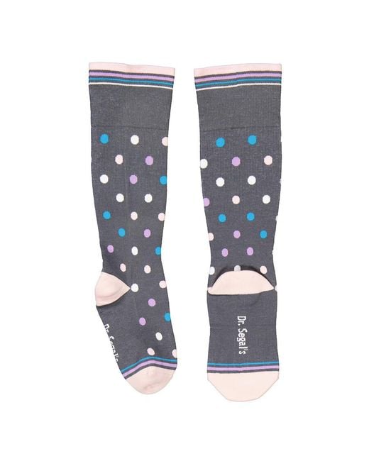 Dr. Segal Gray Polka Dot Cotton Energy Socks