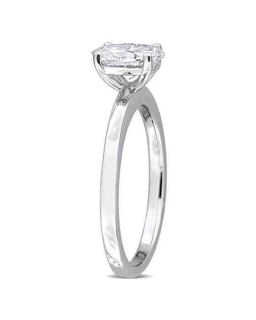 Created Forever White 1Ct Tw Oval-Cut Lab-Grown Diamond Solitaire Engagement Ring for men