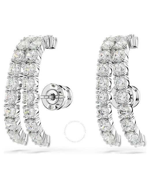 Swarovski Metallic Matrix Round-Cut Cuff Earrings