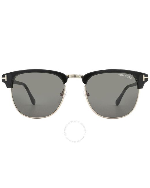 Tom Ford Gray Henry Green Square Sunglasses Ft0248 05n 53 for men