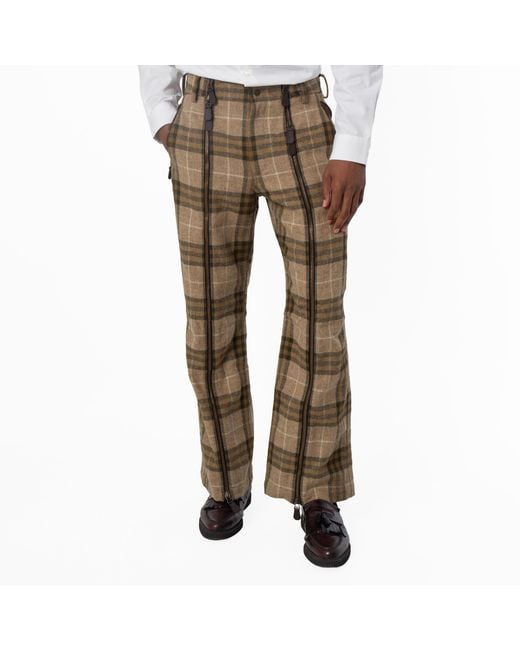 Burberry Natural Check Wool Zip Trousers, Brand Size 46 Waist for men