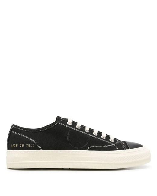 Common Projects Black Tournament Canvas Low-Top Sneakers for men