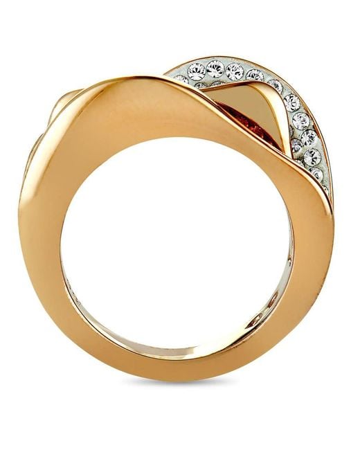 Swarovski Metallic Hilly Rose Plated Crystal Ring