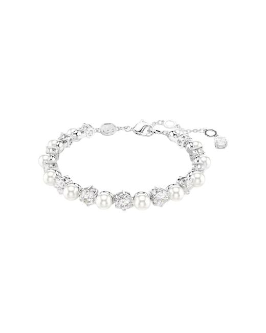 Swarovski Metallic Matrix Tennis Bracelet, Size Medium