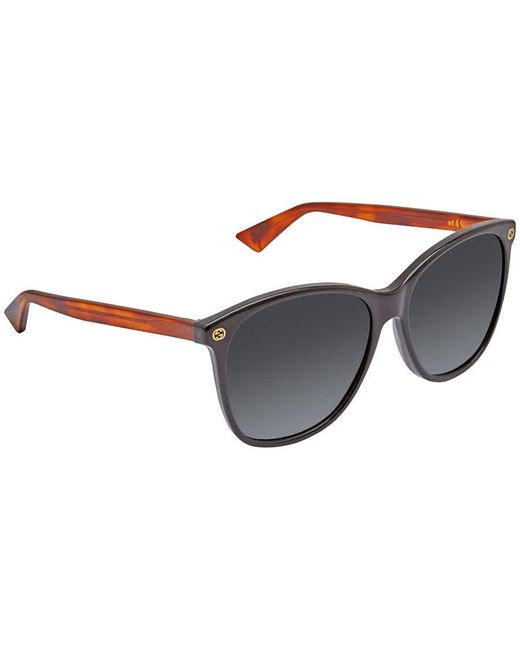 Gucci Gray Grey Shaded Square Ladies Sunglasses  003 58