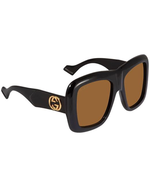 Gucci Black Oversize Square-frame Sunglasses