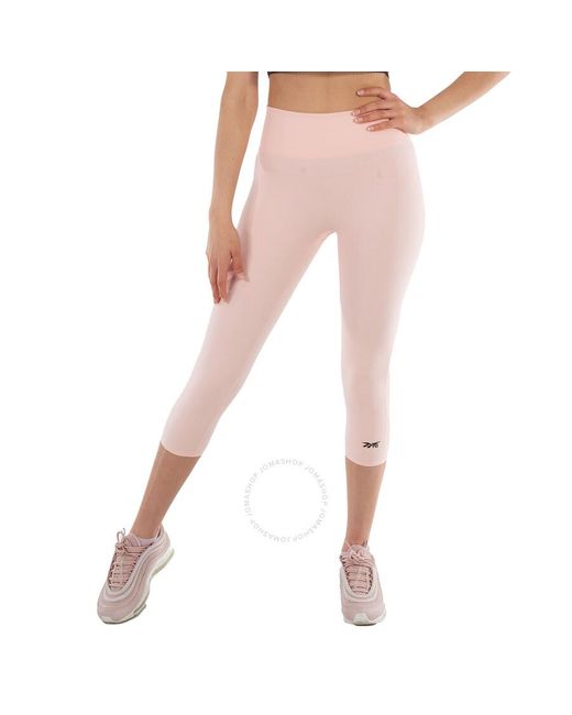 Reebok Pink X Victoria Beckham Coralglow Logo 3/4 leggings