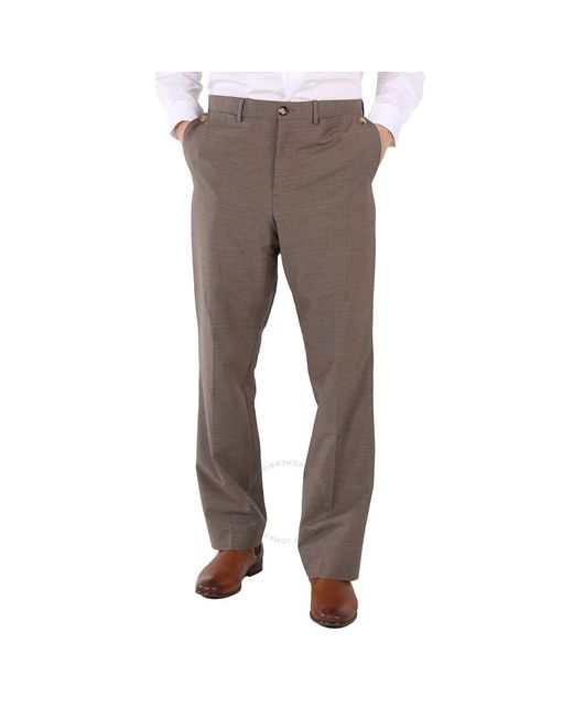Burberry Gray Wool Pocket Detail Tailored Trousers for men