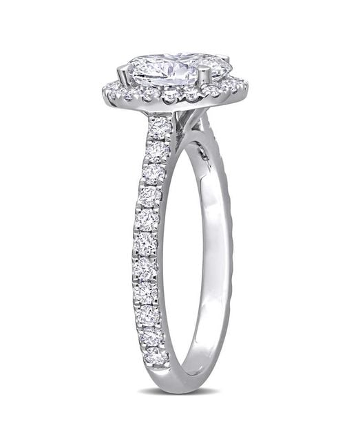Created Forever Metallic 2 Ct Tw Oval & Round Lab Created Diamond With Tsavorite Accent Halo Engagement Ring for men