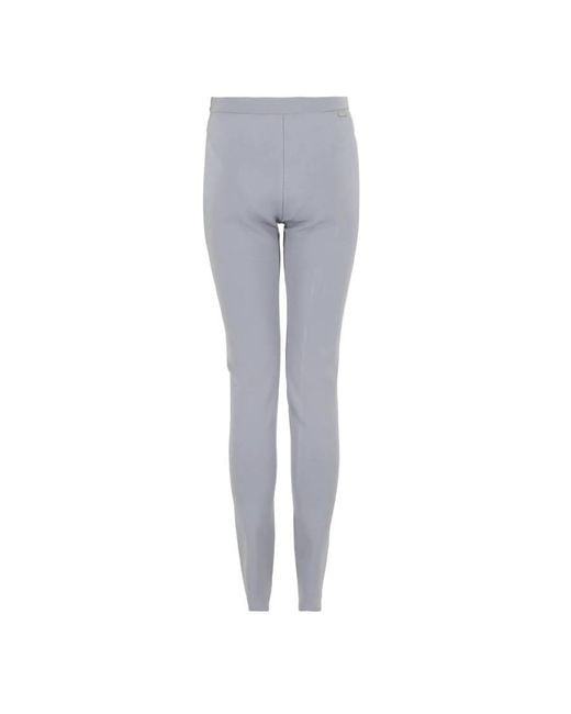 Ferragamo Gray Viscose Stretch Leggings