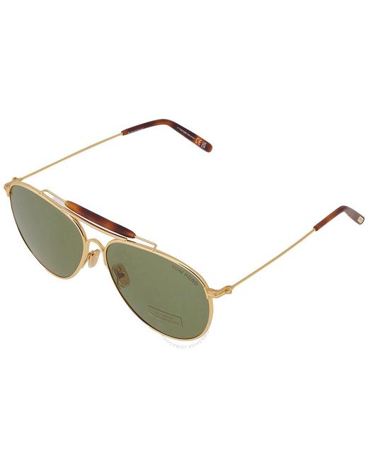 Tom Ford Raphael Green Pilot Sunglasses Ft0995 30n 59 for men