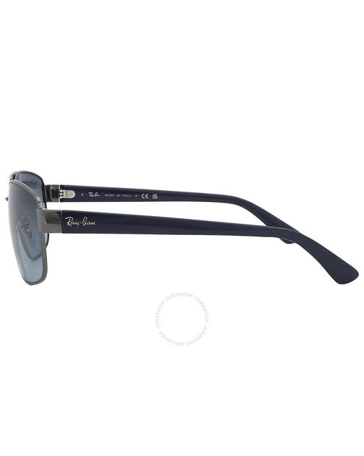 Ray-Ban Gray Blue Gradient Grey Aviator Sunglasses Rb3663 004/3m 60 for men