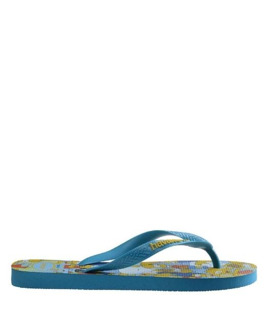 Havaianas Blue Graphic Simpsons Print Rubber Flip Flop, Brand Size 45/46 Us Size M 13 for men