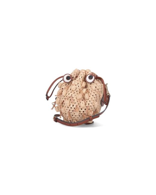 Anya Hindmarch Natural Mini Crossbody Bag Eyes