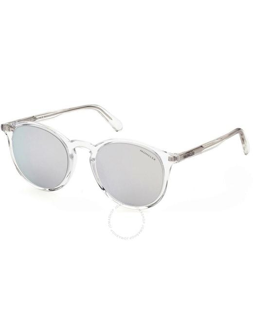 Moncler Metallic Violle Polarized Smoke Oval Sunglasses Ml0213 26d 50