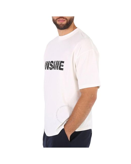 424 White Insane Graphic-print Cotton T-shirt for men
