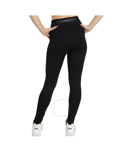 Moncler Black Grenoble Logo Printed High-waist leggings
