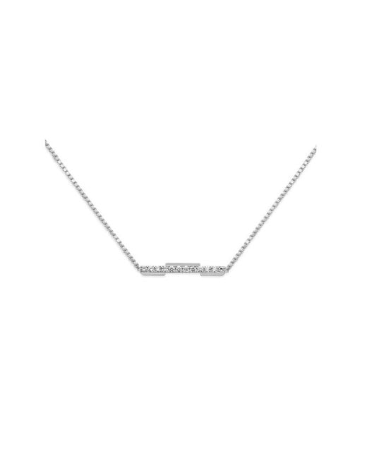 Gucci Metallic Link To Love Necklace With Diamonds
