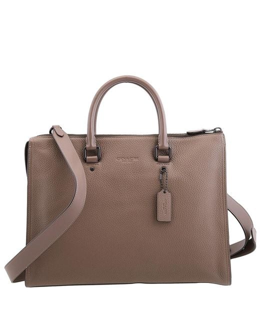 COACH Brown Gotham Gotham Folio Detachable Strap Bag for men