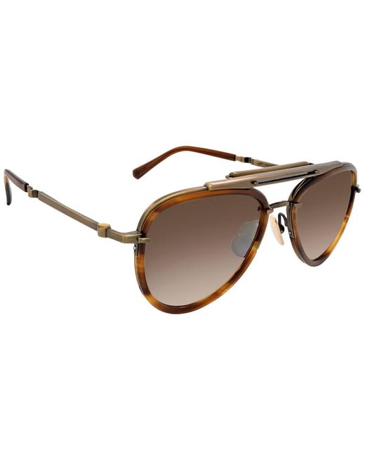 Mr. Leight Doheny Sl Canyon Aviator Titanium Sunglasses in Brown for