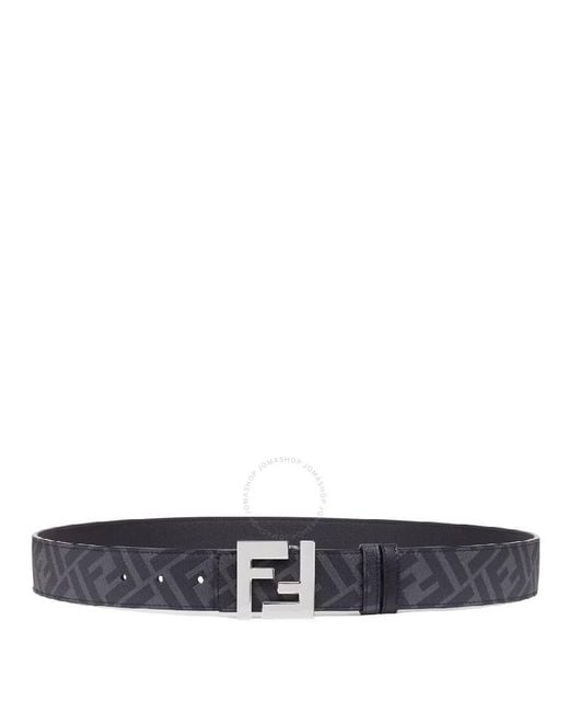 Fendi Blue Squared Reversible Leather Belt for men