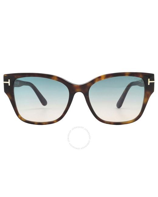 Tom Ford Elsa Green Gradient Cat Eye Sunglasses Ft1108 52p