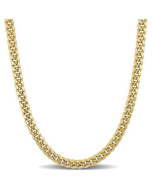 Amour Metallic 6.15Mm Miami Cuban Link Chain Necklace