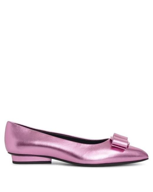 Ferragamo Pink Viva Ballet Flats