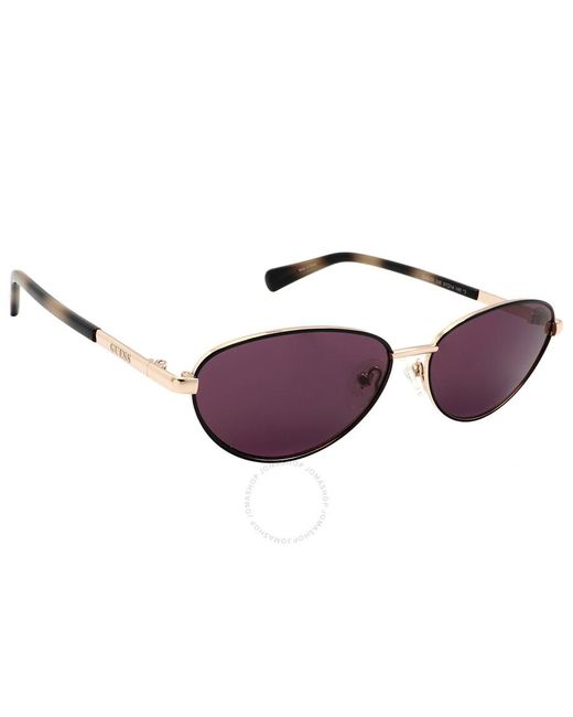 Guess Purple Oval Sunglasses Gu8230 33e 57