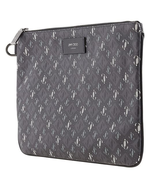 Jimmy Choo Gray Derek-N Pouch for men
