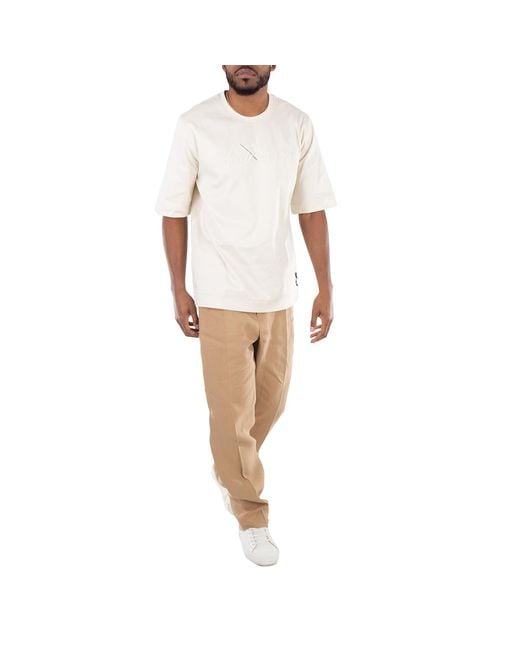 Fendi Natural Straight-Leg Paper Canvas Trousers, Brand Size 48 (Us for men