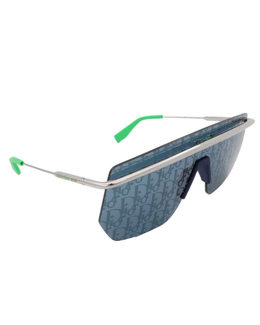 Dior Blue Mirror Logo Shield Sunglasses Motion M1i F0b8 00 for men