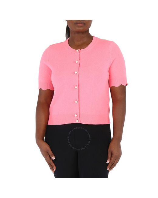 Marc Jacobs Pink Short Sleeved Cashmere Cardigan