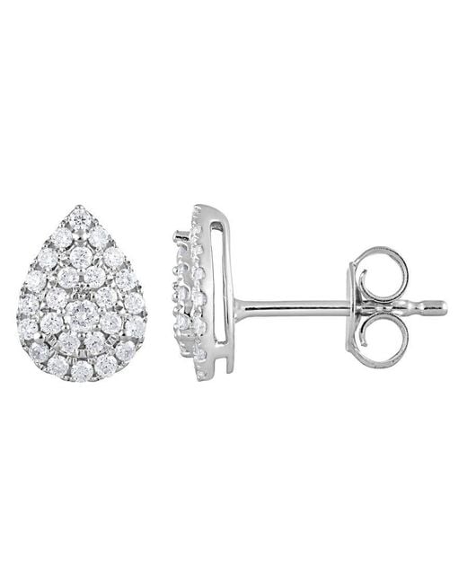 Brilliant Diamond Metallic 1/3 Carat Lab Grown Halo Diamond Stud Earrings