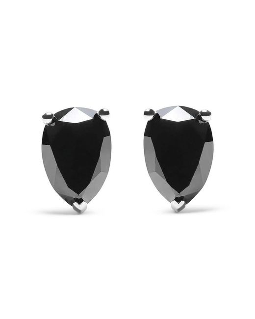 Haus of Brilliance Black 14K 2.00 Cttw Pear Cut Diamond Stud Earrings