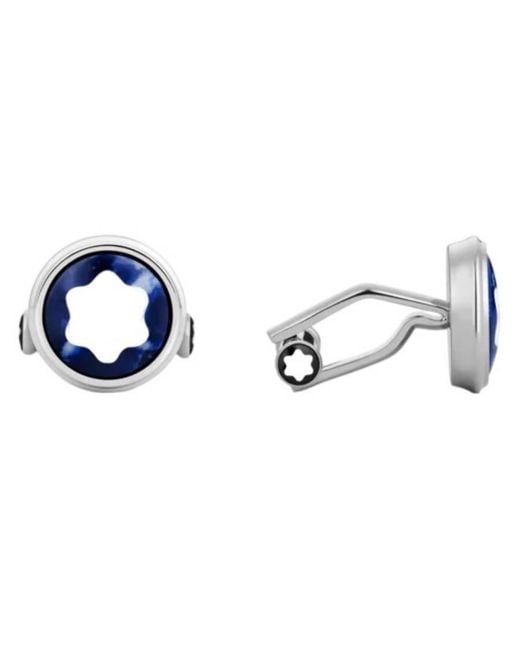Montblanc Blue Masters Of Art Homage To Pierre-Auguste Renoir Steel Cufflinks for men