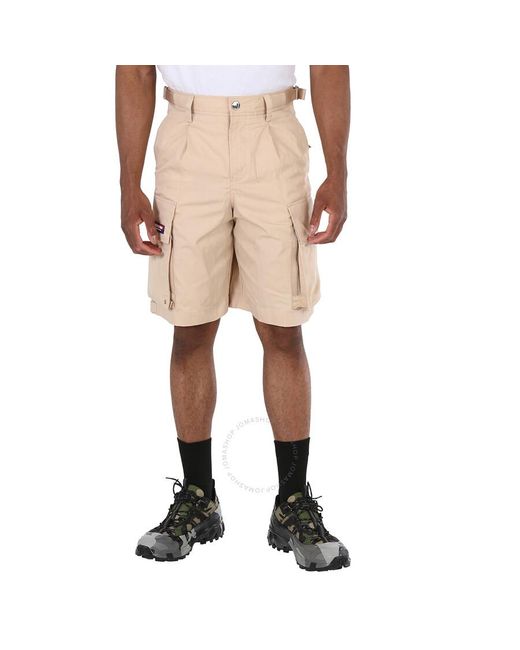 Burberry Natural Soft Fawn Billy Cargo Shorts for men